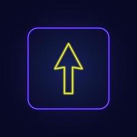 Beautiful stylish colorful neon up arrow icon - Vector