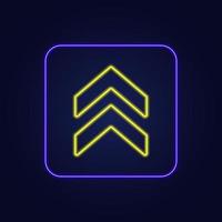 Beautiful stylish colorful neon up arrow icon - Vector