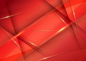 Abstract luxury dark orange elegant geometric diagonal overlay layer background with golden lines. vector