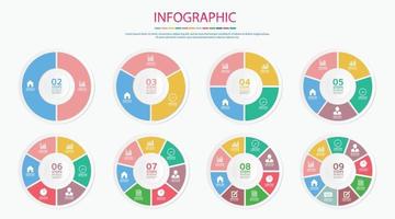 vector de diseño de infografías de línea de tiempo e iconos de marketing. concepto de negocio con 8 opciones, pasos o procesos.