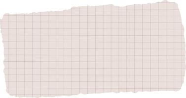 Checkered paper sheet with torn edges vector
