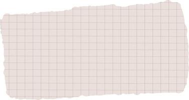 Checkered paper sheet with torn edges vector