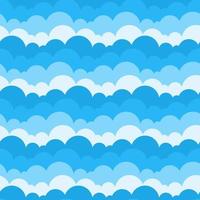 Blue sky clouds seamless pattern vector