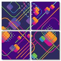 Set of Colorful abstract background templates vector