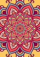 Ethnic Mandala Round Ornament Pattern With Colorful vector