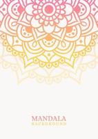 Mandala round ornament background with gradient vector