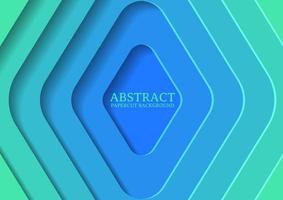 abstract rectangle papercut design background with overlap layer vector