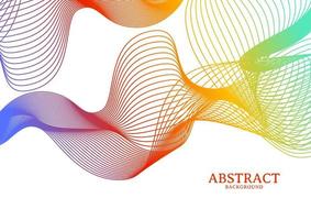 abstract colorful wavy line flowing background vector