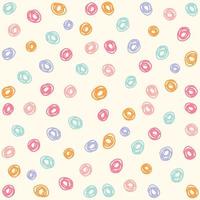 Hand drawn colorful circles seamless pattern vector