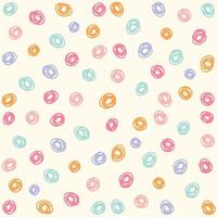 Hand drawn colorful circles seamless pattern vector