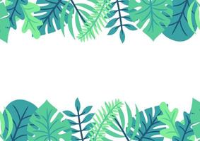 Modern tropical leaves background design vector