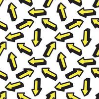Seamless pattern with a yellow arrow .Vector illustration vector