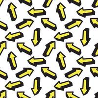 Seamless pattern with a yellow arrow .Vector illustration vector