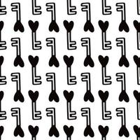 Seamless pattern with a heart-shaped key.vector illustration vector