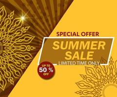 summer sale media background vector illustration for social media banner shopping advertising poster marketing material