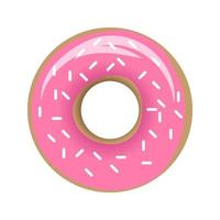 ilustración de diseño de vector de donut de fresa