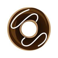 ilustración de diseño de vector de donut de chocolate