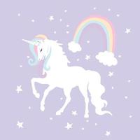 Magical Unicorn Placement Print Icon vector