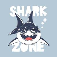 Cute shark zone print icon