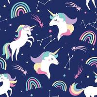 Magical Unicorn Seamless repeat pattern vector