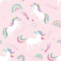 Magical Unicorn Seamless repeat pattern vector