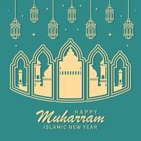 Happy Islamic New Year Background vector
