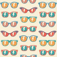 Seamless pattern background sunglasses with color vector