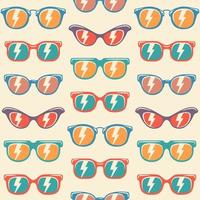 Seamless pattern background sunglasses with color vector