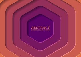 abstract hexagon papercut design background with overlap layer vector