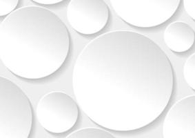 Abstract white and grey circle background texture vector