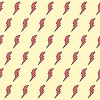 Retro vector seamless pattern with lightning bolt