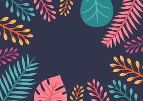 diseño de fondo de hojas tropicales modernas vector