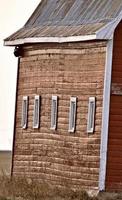 Old Red Barn with windows photo