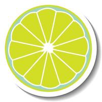 Sliced lime in cartoon style vector