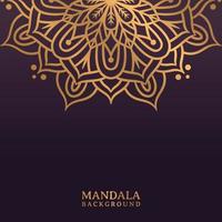 Luxury mandala background With Golden Arabesque vector