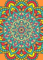 Ethnic Mandala Round Ornament Pattern With Colorful vector