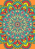 Ethnic Mandala Round Ornament Pattern With Colorful vector