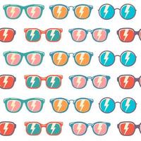 Gafas de sol de fondo transparente con color vector