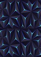 Abstract dark polygon background with light effect vector