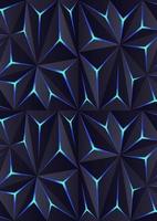 Abstract dark polygon background with light effect vector