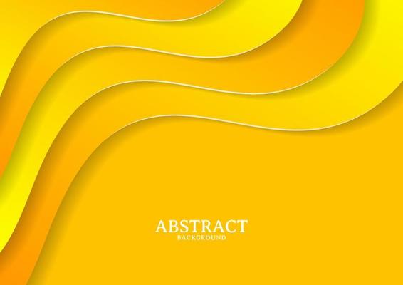 Abstract modern yellow papercut background concept