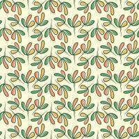 Botanical floral leaves seamless pattern. Floral pattern, Green leaves vector