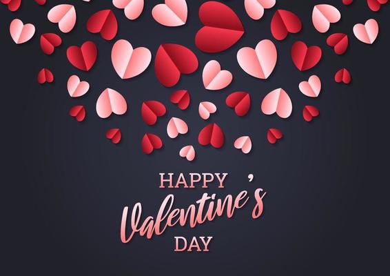 Happy valentine's day heart frame background