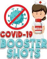 Booster shorts covid 19 vaccine logo vector