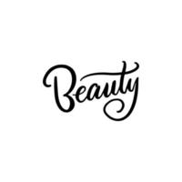 Beauty Typography Square Poster. Vector lettering. Calligraphy phrase for gift cards, scrapbooking, beauty blogs. Typography art.