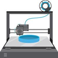 A 3D printer model machine vector