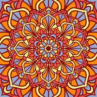 Ethnic Mandala Round Ornament Pattern With Colorful vector