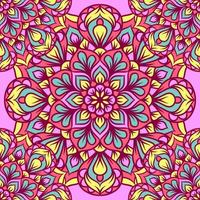 Mandala Round Ornament Seamless Pattern vector