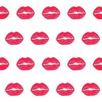 Female lips kiss seamless pattern background vector