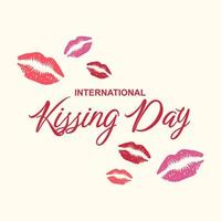 International kissing day vector background